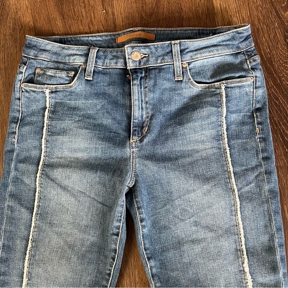 Joe’s Janeen Icon Mid Rise Skinny Ankle Fray Medium Blue Jeans Size 31 - Picture 7 of 12